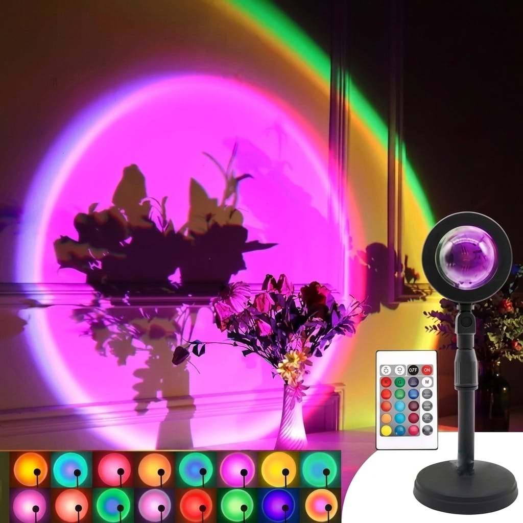 Sunset Projection Lamp Remote | 16 Color LED Mood