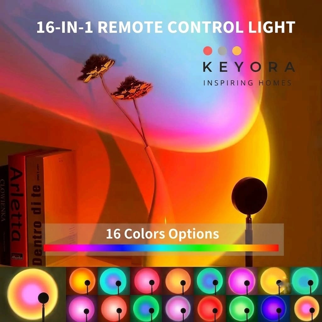 Sunset Projection Lamp Remote | 16 Color LED Mood