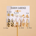 Leopard Print Hoops Earrings Set of 6 Earrings for Girls and Women